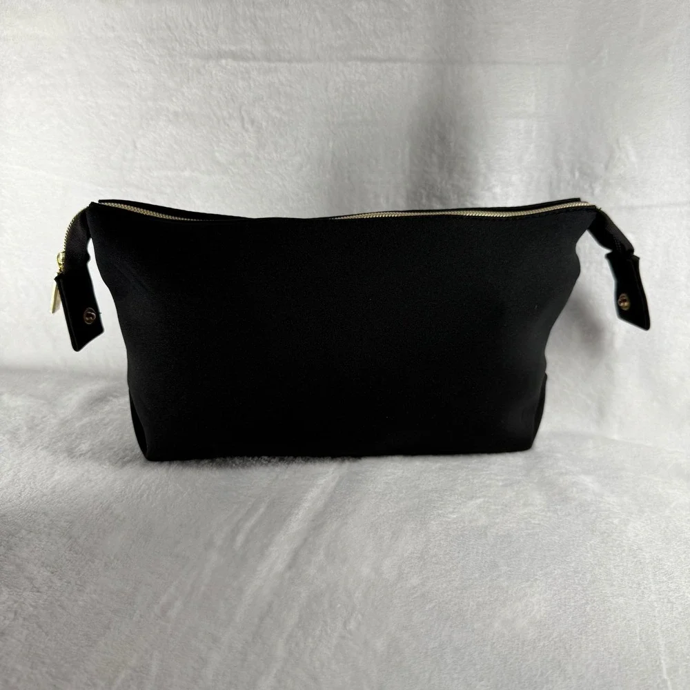 Tarte | Exclusive Back‎ to Basics Black Neoprene Cosmetic Bag Gold Zipper Pouch